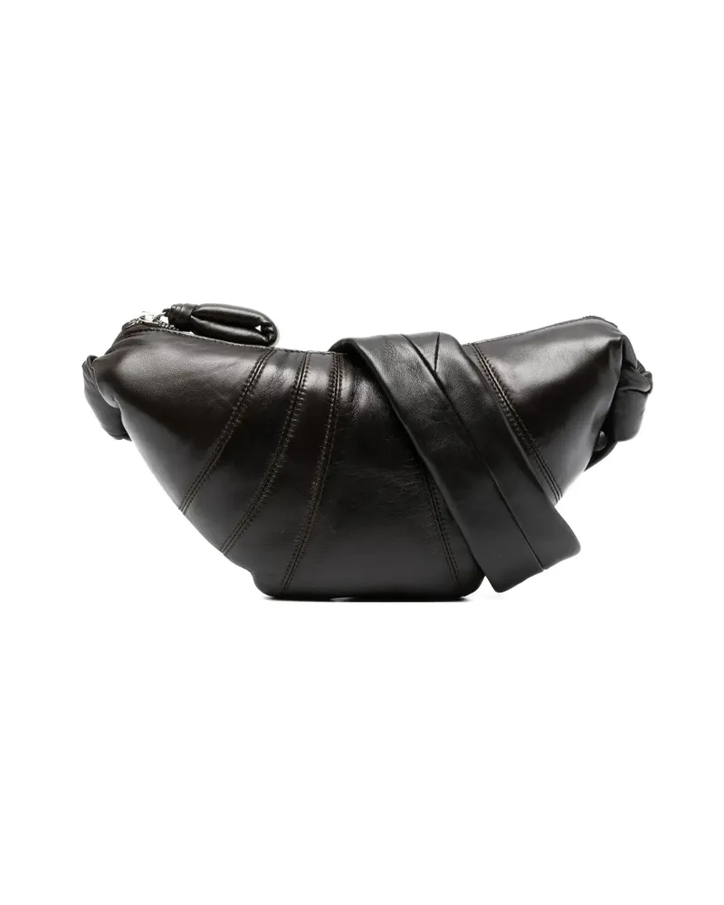Christophe Lemaire Small Croissant Bag In Leather Brown