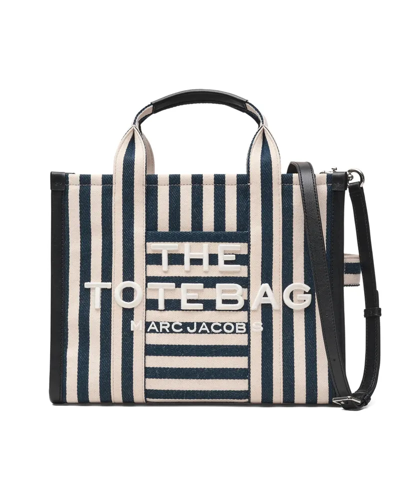 Marc Jacobs The Medium Stripe Canvas Tote Bag Blue