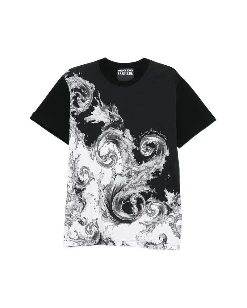 Versace Jeans Barocco-print T-shirt Black