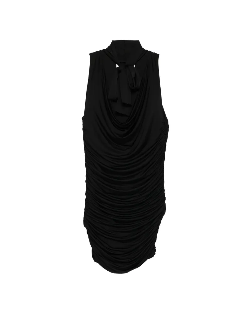 Aya Muse Brise Tie Draped Dress Black