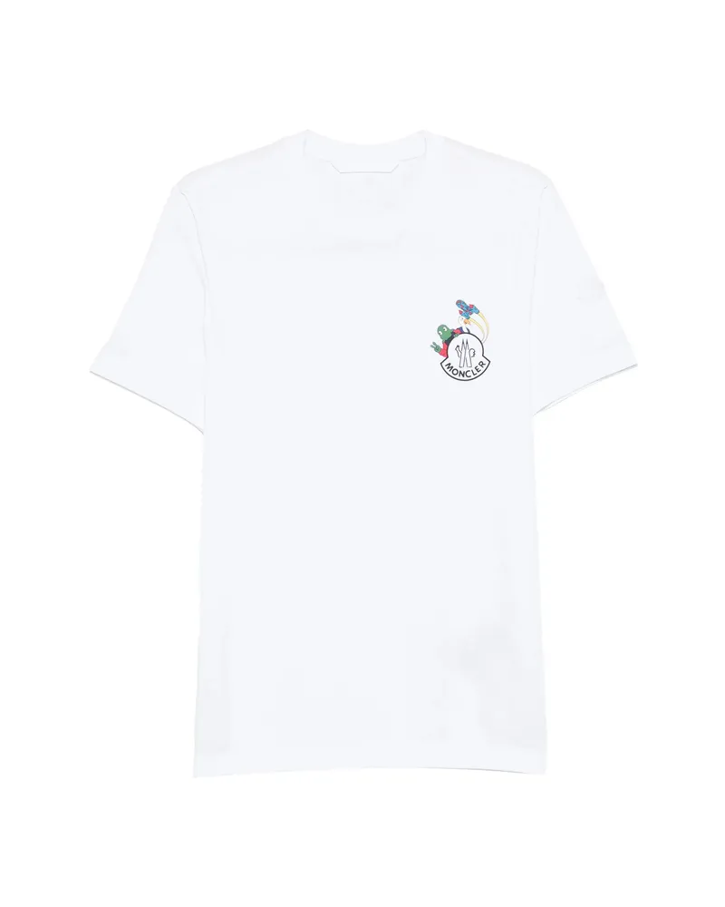 Moncler Cartoon Logo Graphic T-shirt White