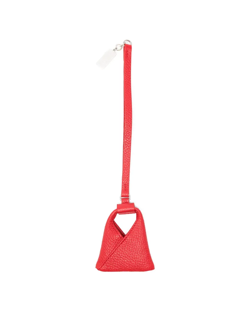 Maison Margiela Leather Keyring Red