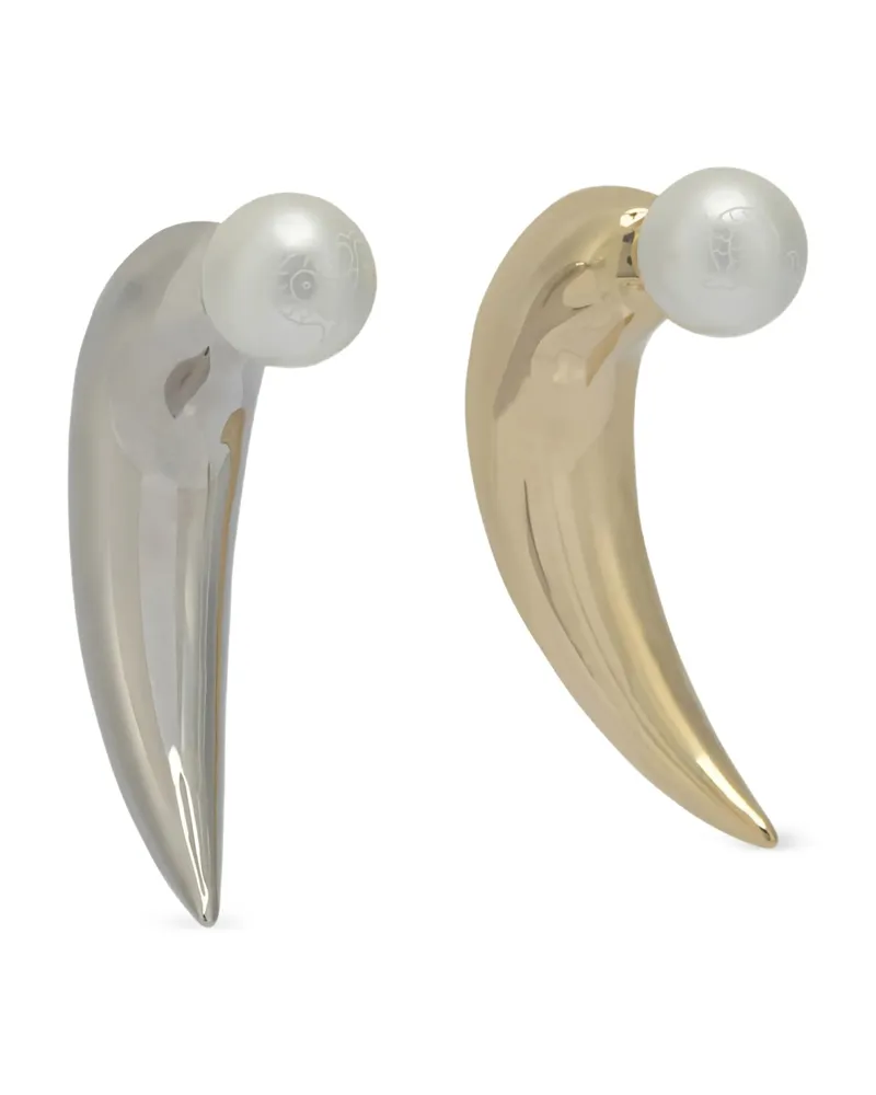 Emilio Pucci Pearl Pendant Necklace Silver