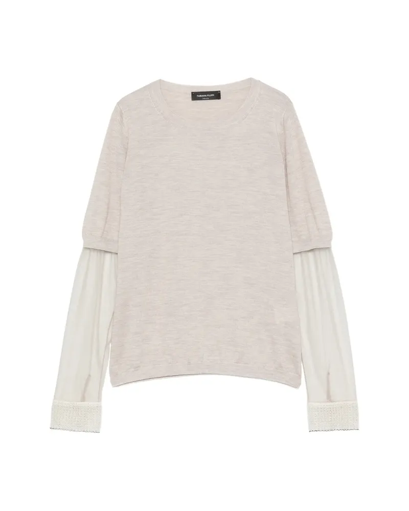 Fabiana Filippi Sheer-panel Top Neutrals