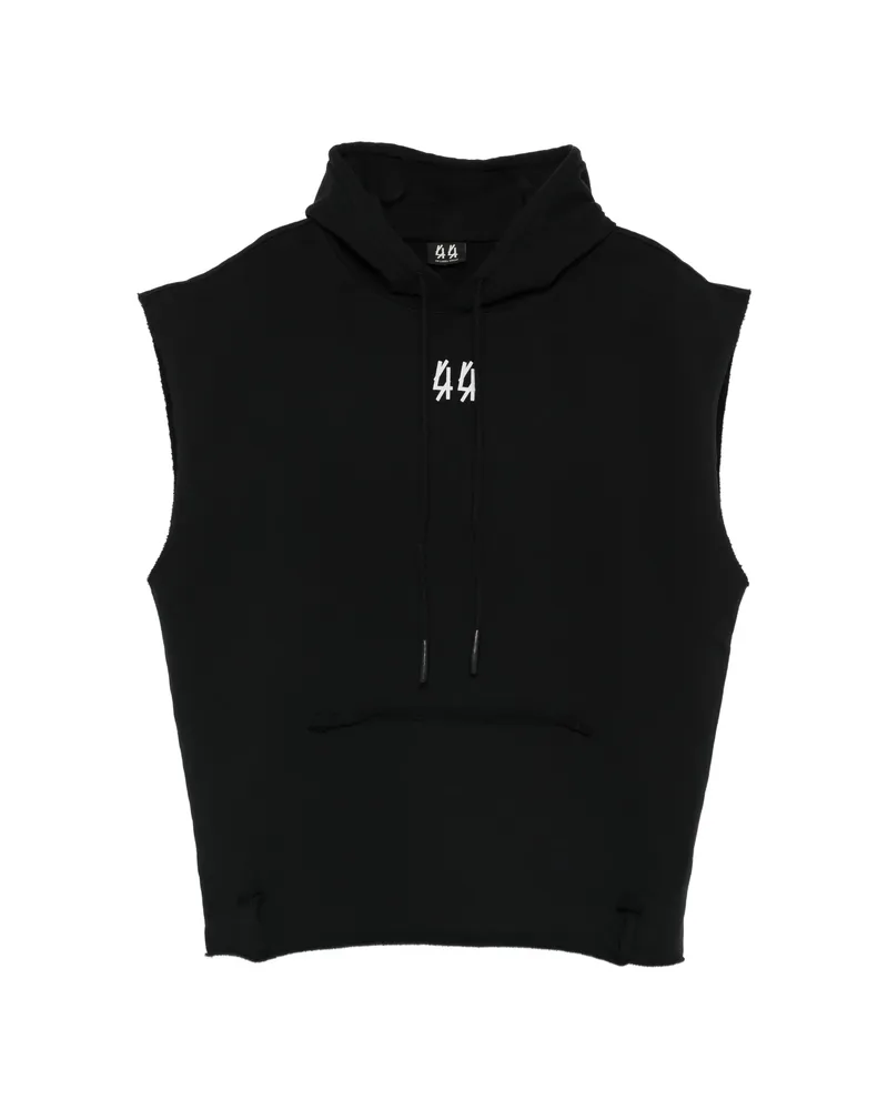44 LABEL GROUP Sleeveless Hoodie Black
