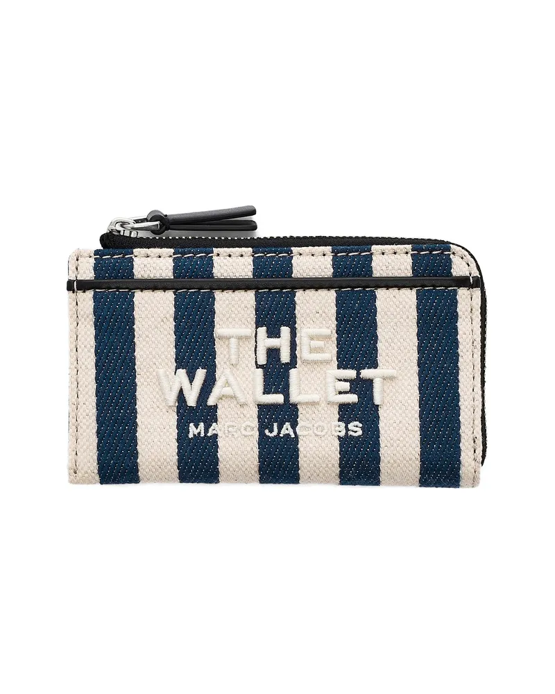 Marc Jacobs Stripe Top Zip-wallet Blue