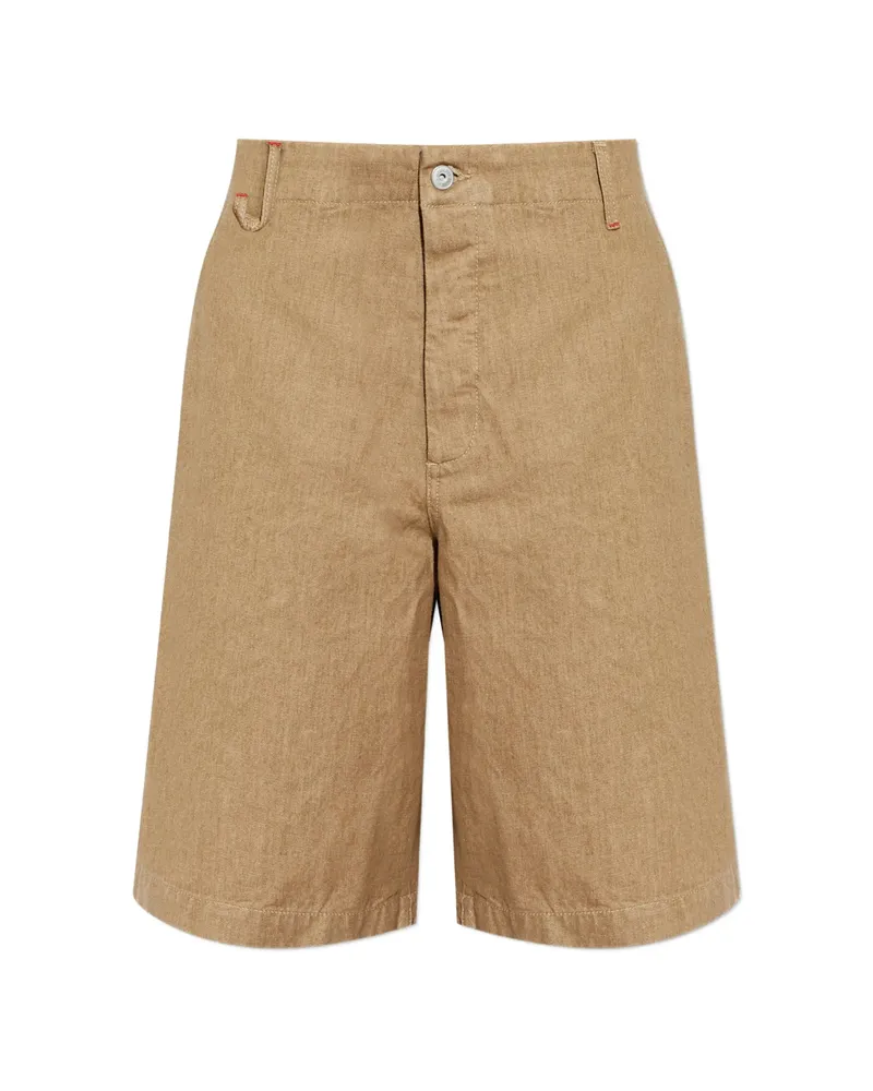 Jacquemus Buttoned Denim Shorts Brown