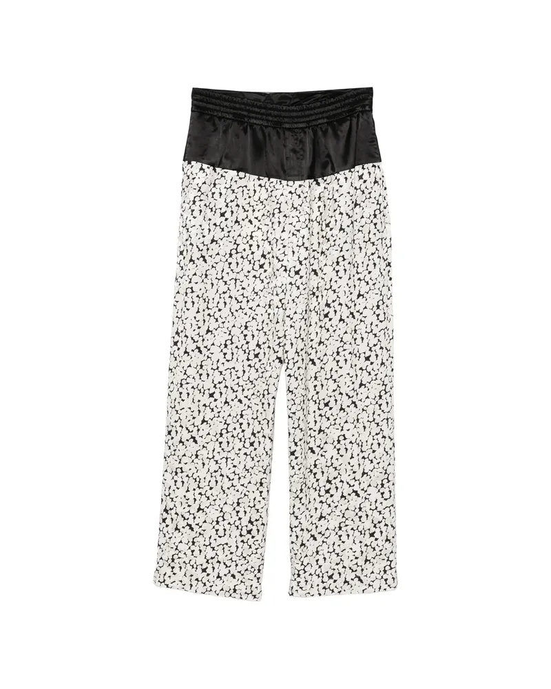 Dries van Noten Floral Trousers Black