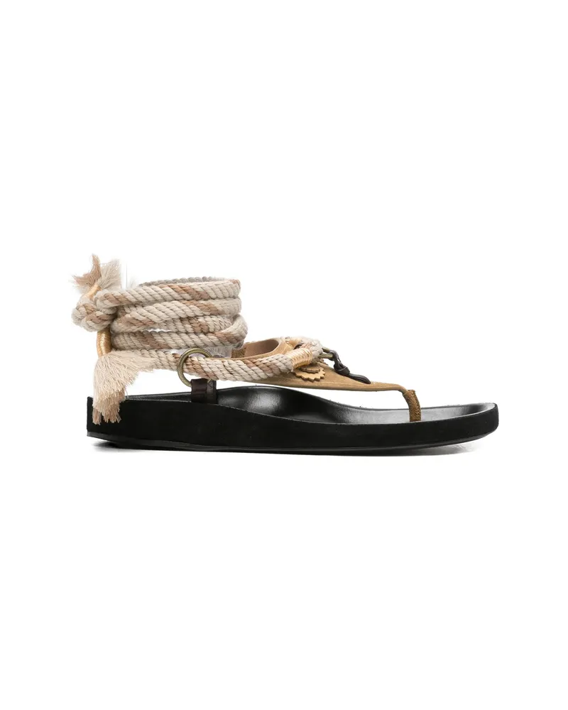 Isabel Marant Onya Flat Sandals Brown