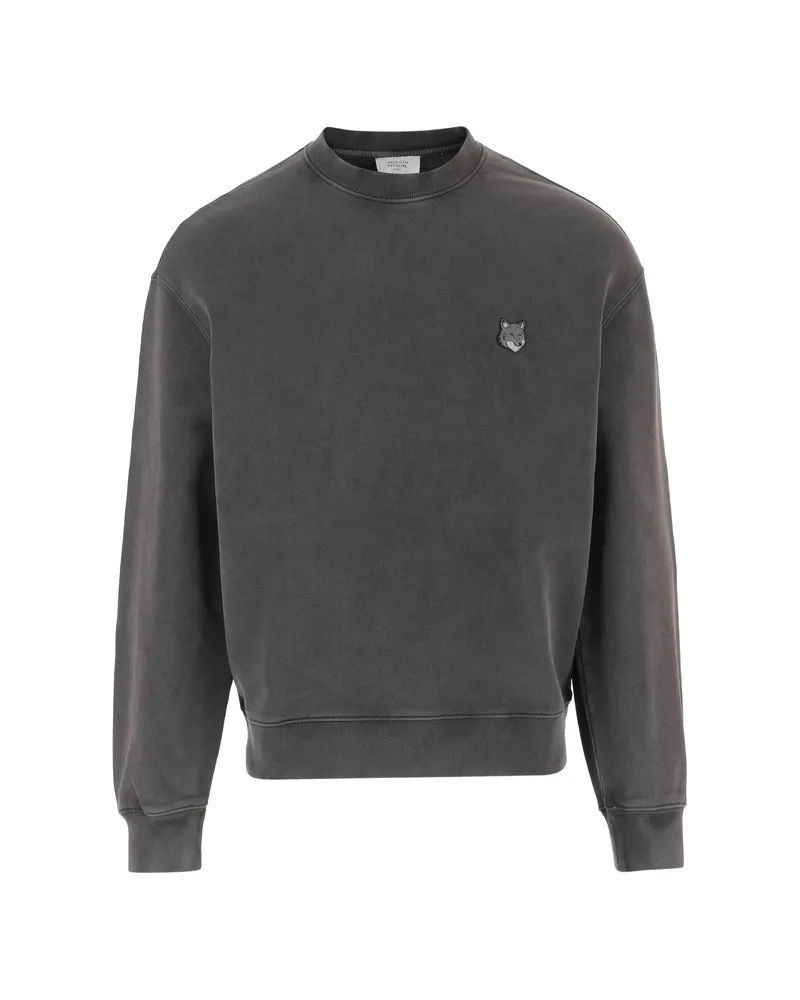 Kitsuné Embroidered-logo Sweatshirt Grey