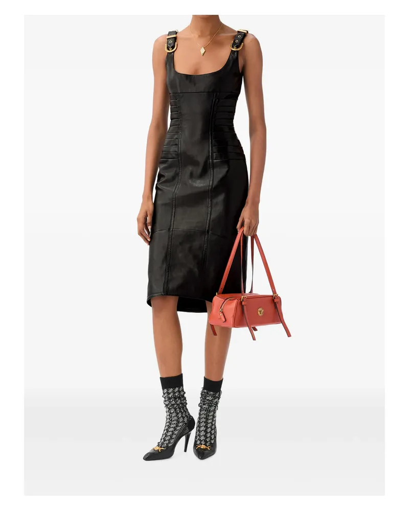 Versace Nappa Midi Dress Black