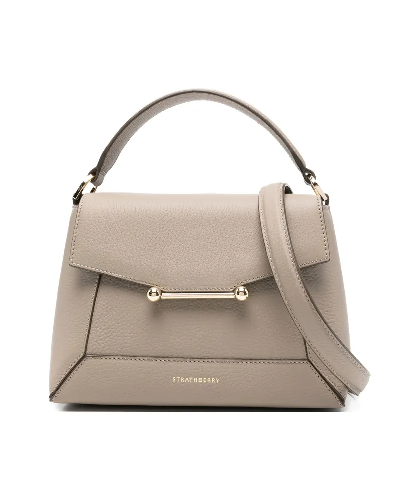 Strathberry Logo-print Tote Bag Grey