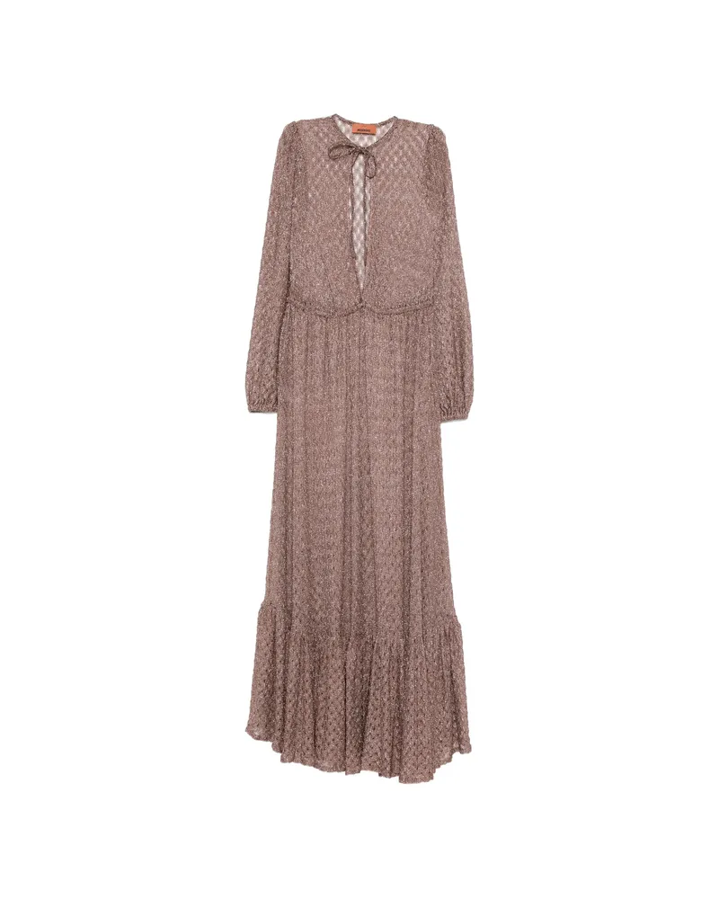 Missoni Ruffled-hem Maxi Dress Brown