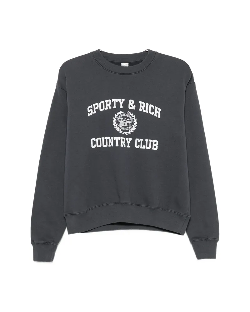 SPORTY & RICH Logo-print Sweater Grey
