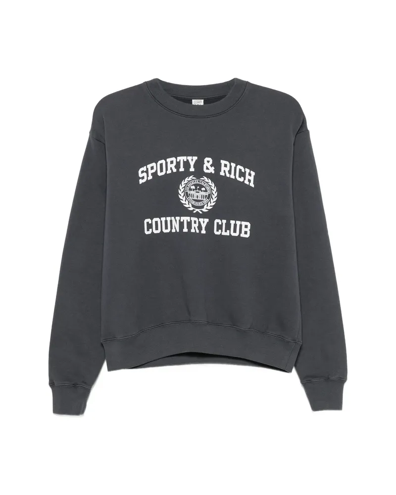 SPORTY & RICH Logo-print Sweater Grey