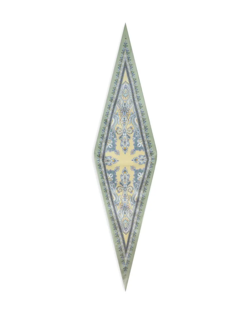 Etro Paisley-pattern Scarf Green