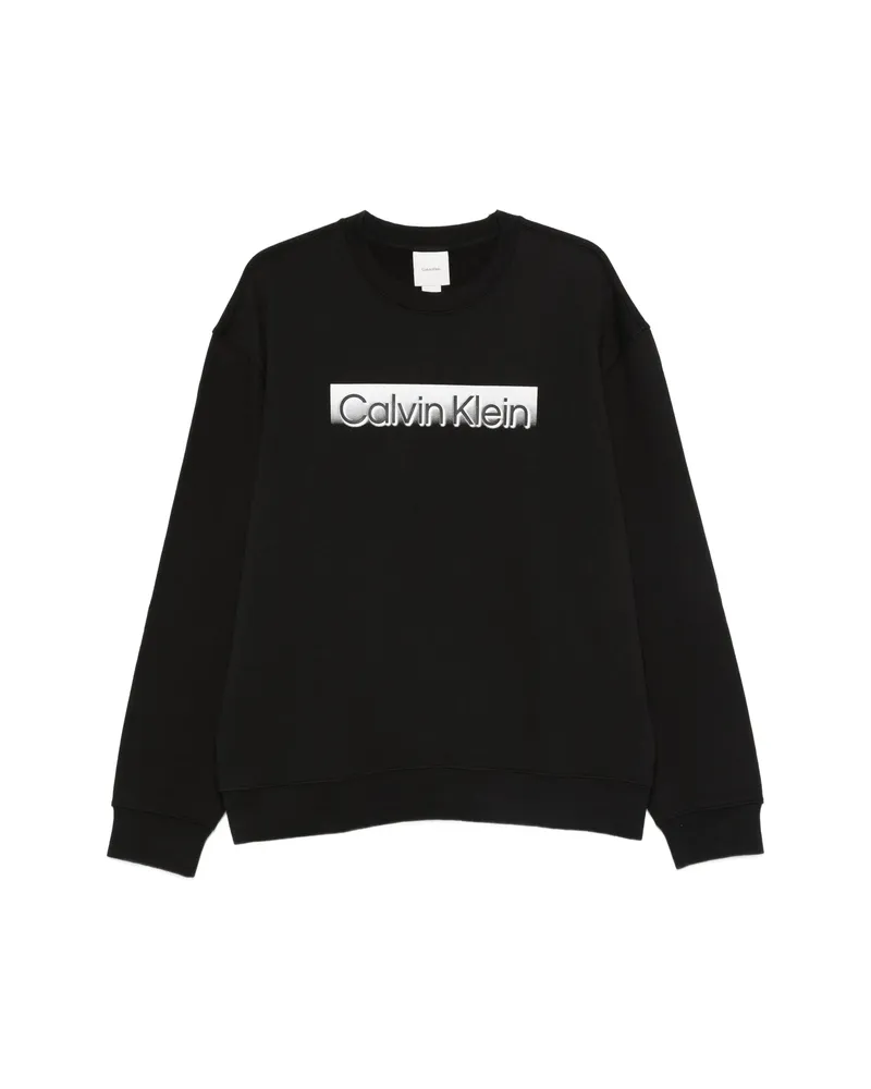 Calvin Klein Logo Crew Neck Sweater Black