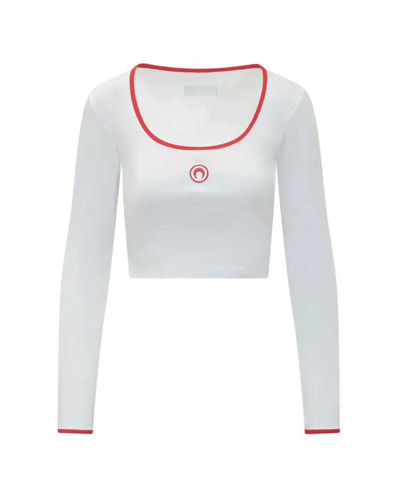 Marine Serre Roundneck T-shirt White