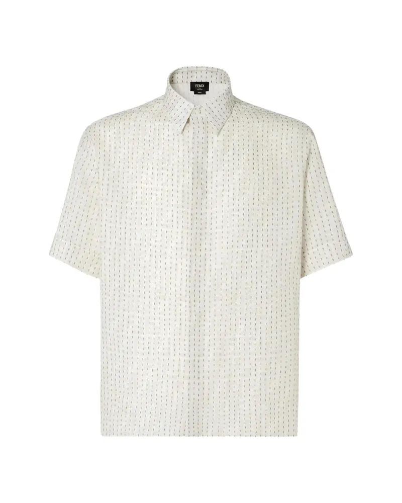 Fendi Striped Shirt Neutrals