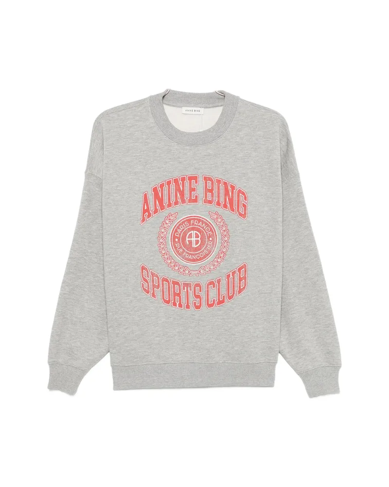 Anine Bing Logo-print Sweatshirt Grey