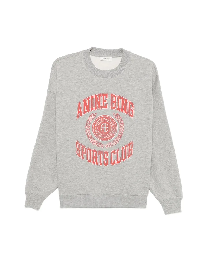 Anine Bing Logo-print Sweatshirt Grey