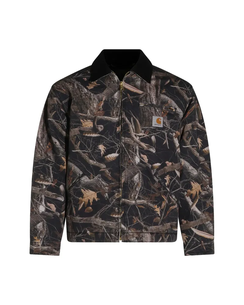 Carhartt WIP OG Detroit Leaf-print Jacket Black