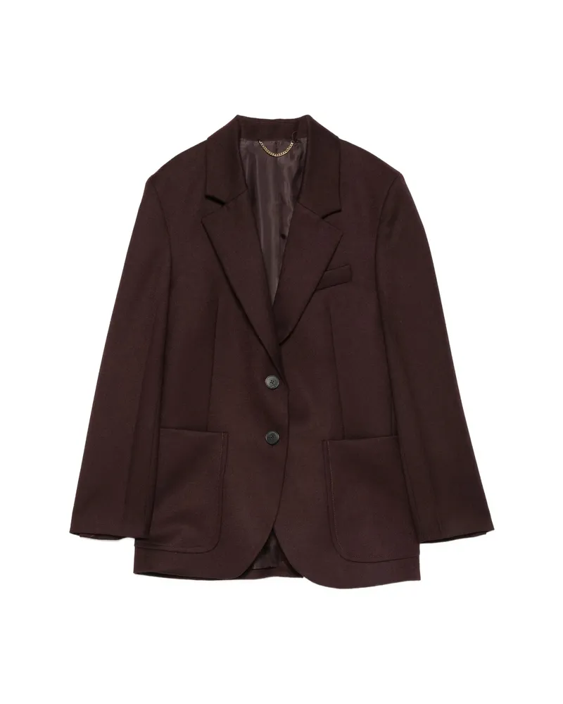 Victoria Beckham Single-breasted Notch-lapel Blazer Brown