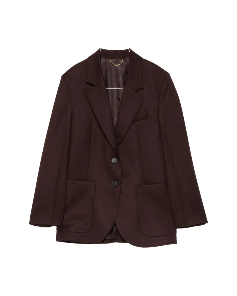 Victoria Beckham Single-breasted Peak-lapels Blazer Brown