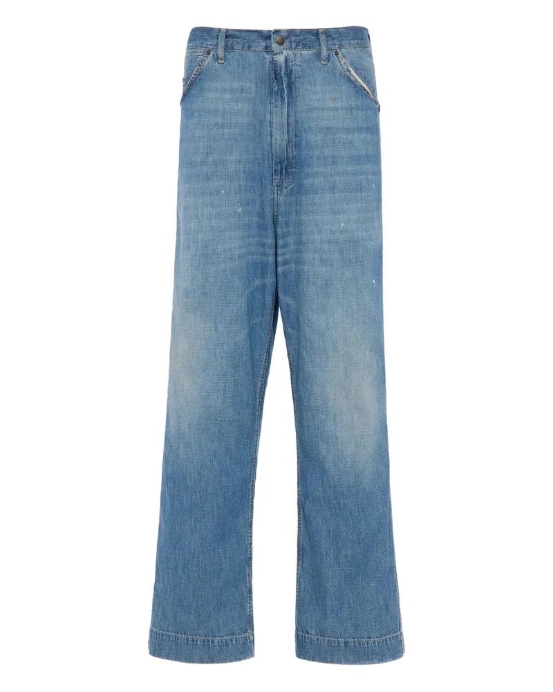 Maison Margiela Patchwork Trousers Blue