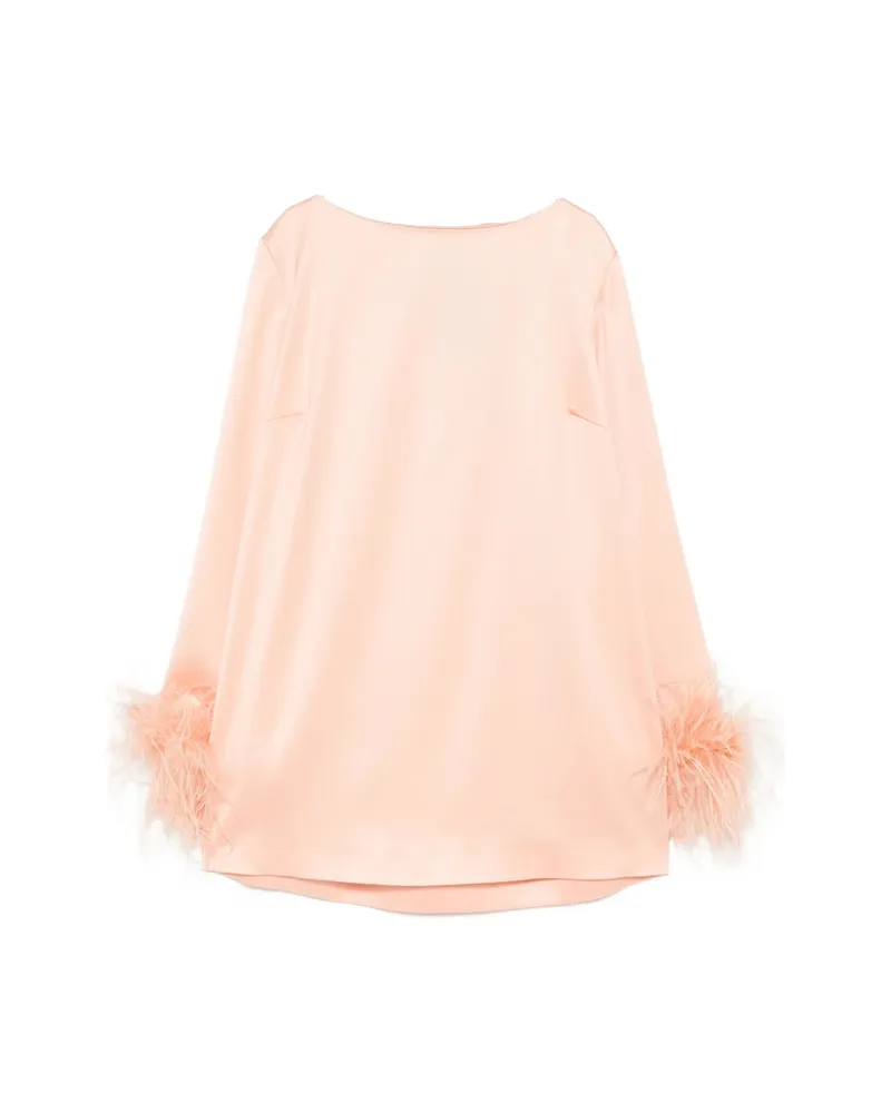 Twin-Set Feather-trim Top Pink