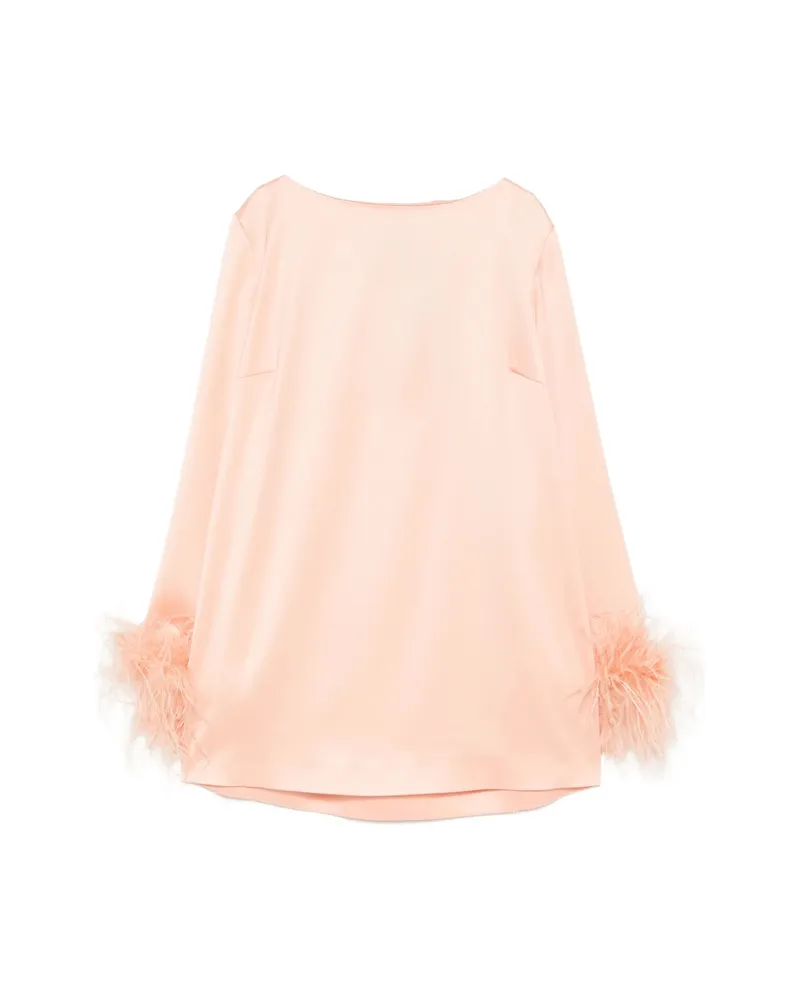 Twin-Set Feather-trim Top Pink