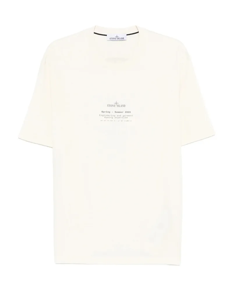 Stone Island Lettering T-shirt Neutrals