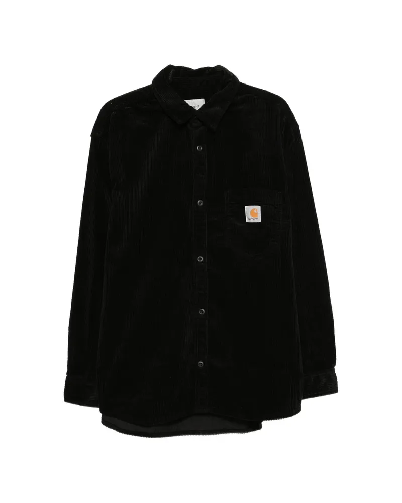 Carhartt WIP Loyde Corduroy Logo-patch Shirt Black