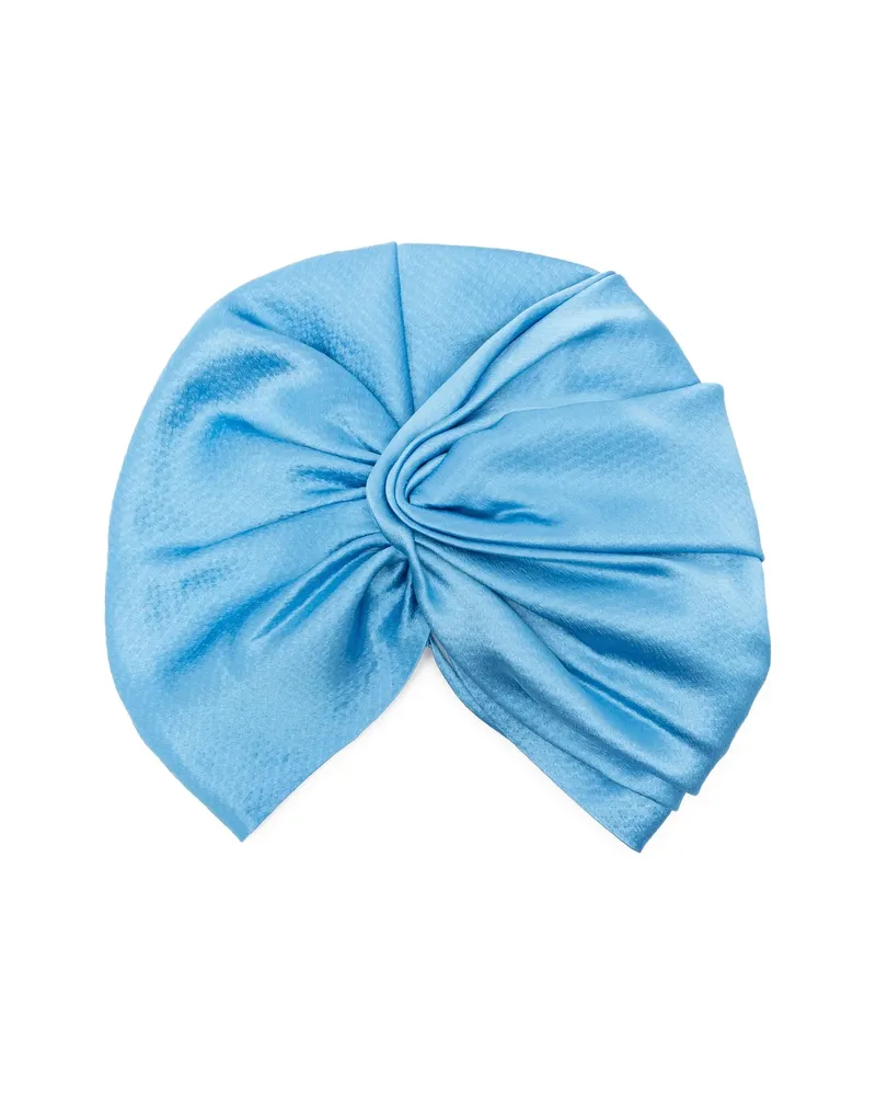 Jennifer Behr Twisted Satin Hat Blue