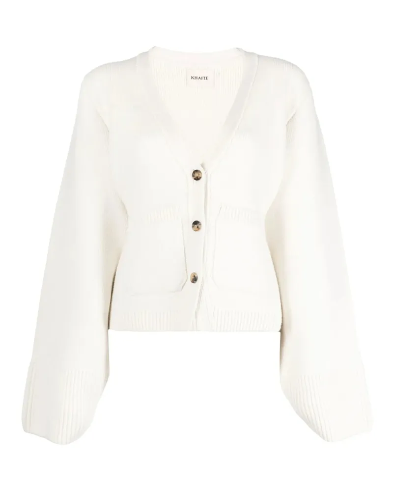 KHAITE The Scarlet Cashmere Cardigan White