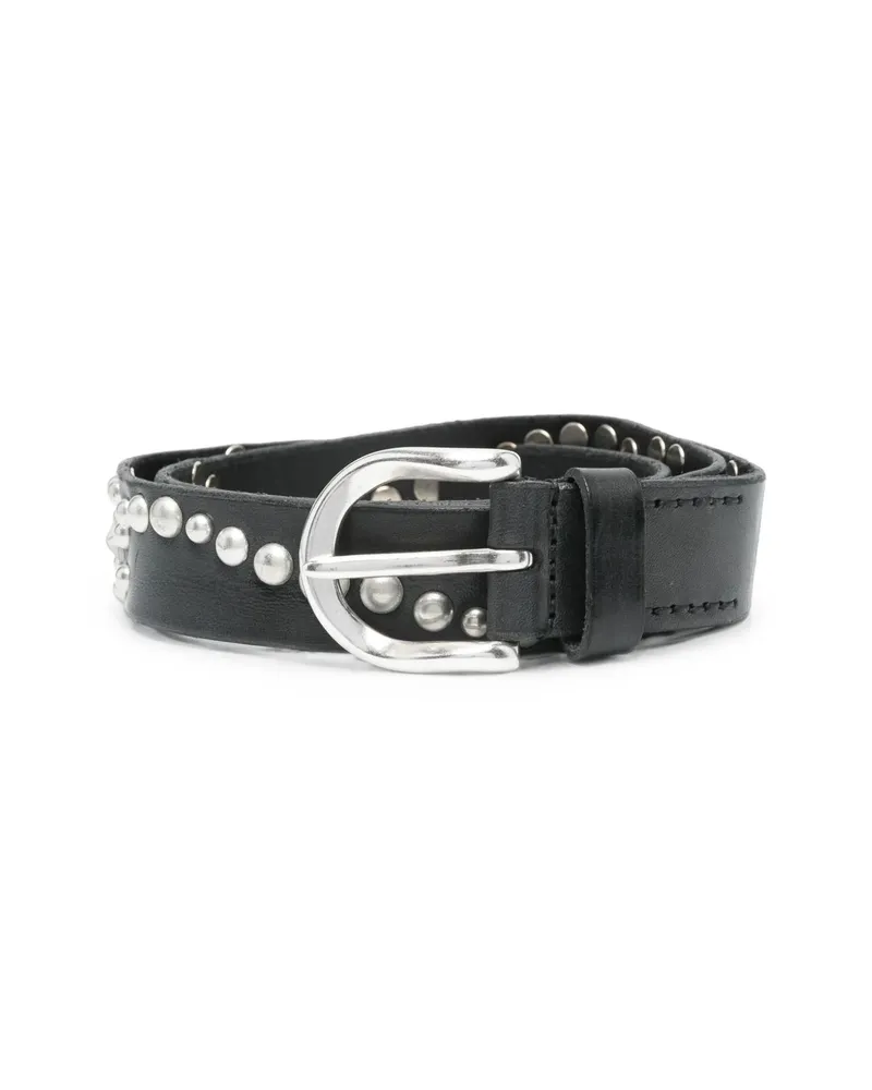 Our Legacy Star Fall Studded Leather Belt Black