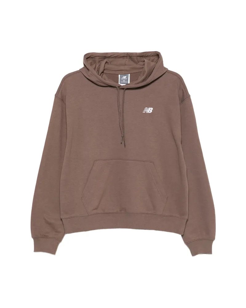 New Balance Logo-detail Hoodie Brown