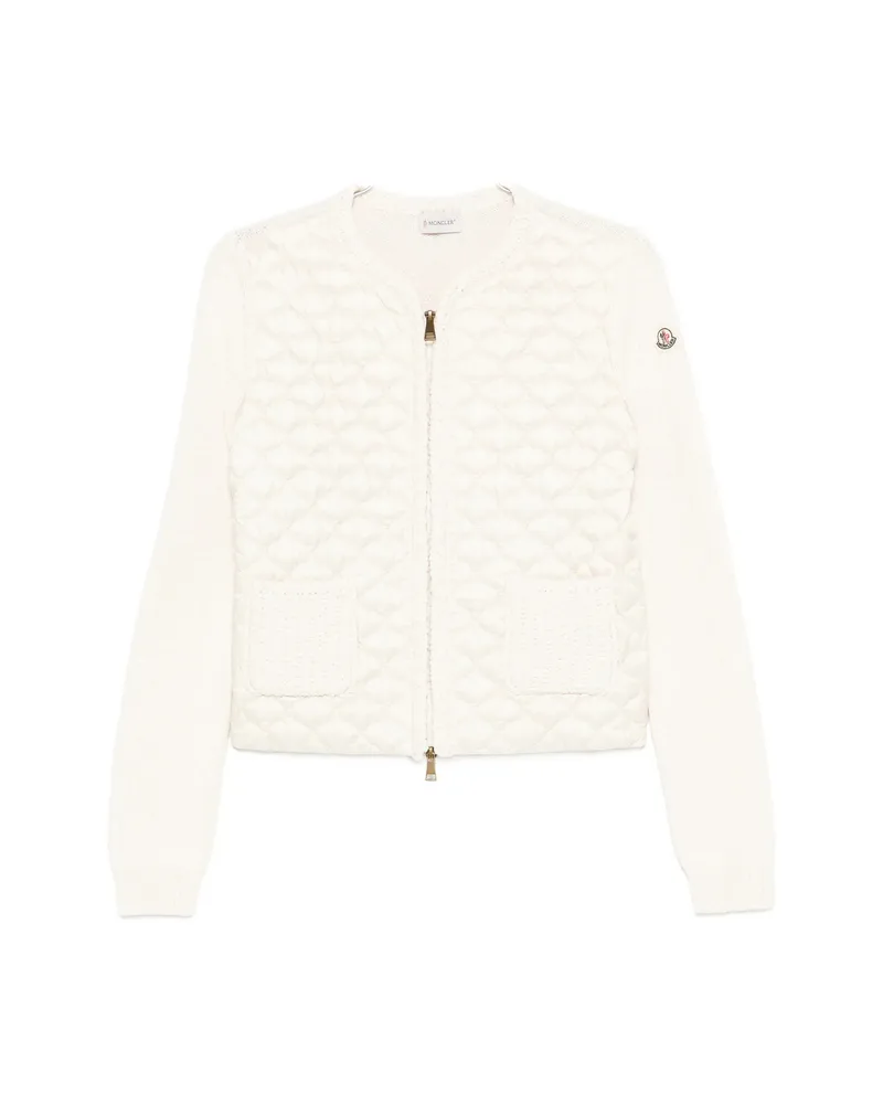 Moncler Quilted Zip Jacket Neutrals