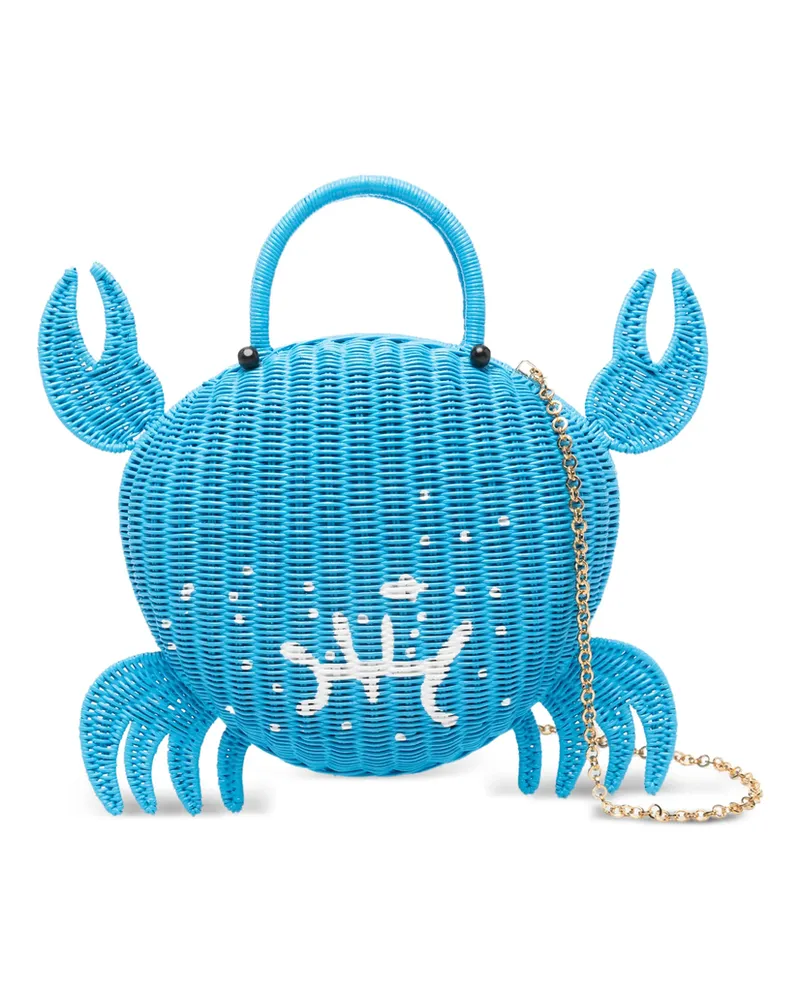 Serpui Crab Top-handle Clutch Bag Blue