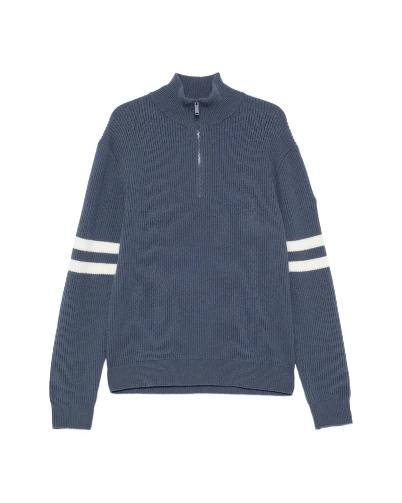 Canada Goose Striped Quarter-zip Sweater Blue