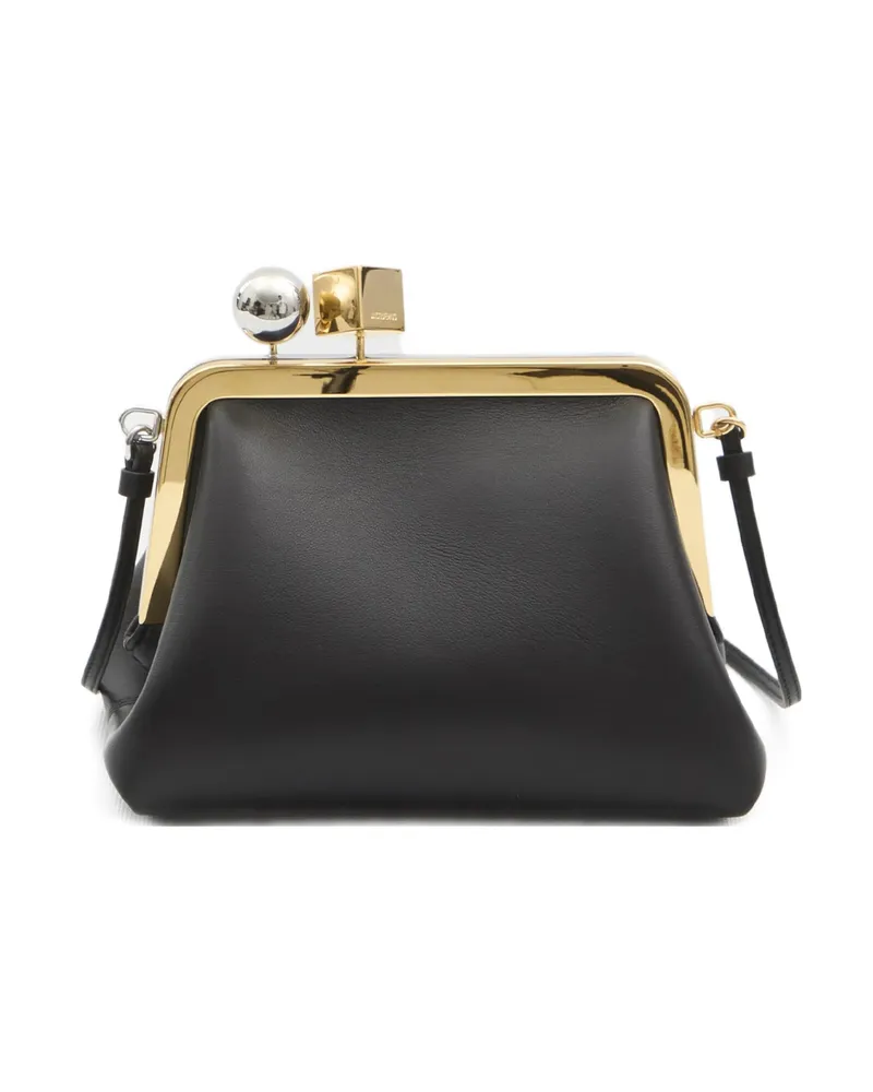 Jacquemus Small Le Berlingot Leather Clutch Bag Black