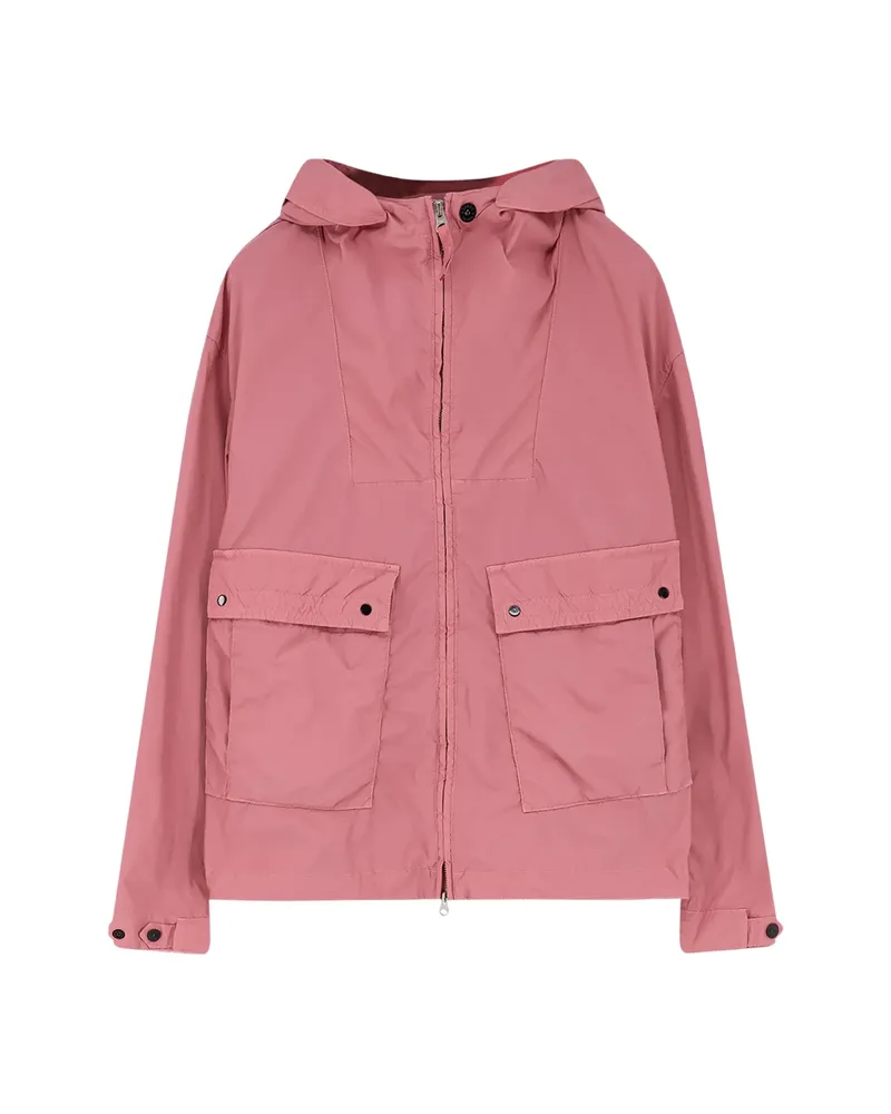 Stone Island Patch-pocket Hooded Jacket Pink