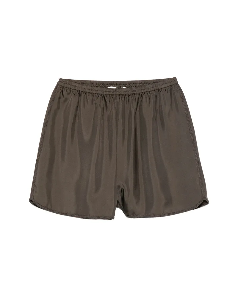 Róhe Silk Shorts Brown
