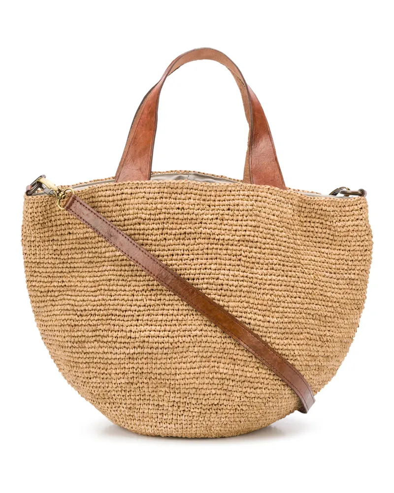IBELIV Woven Top-handle Tote Neutrals
