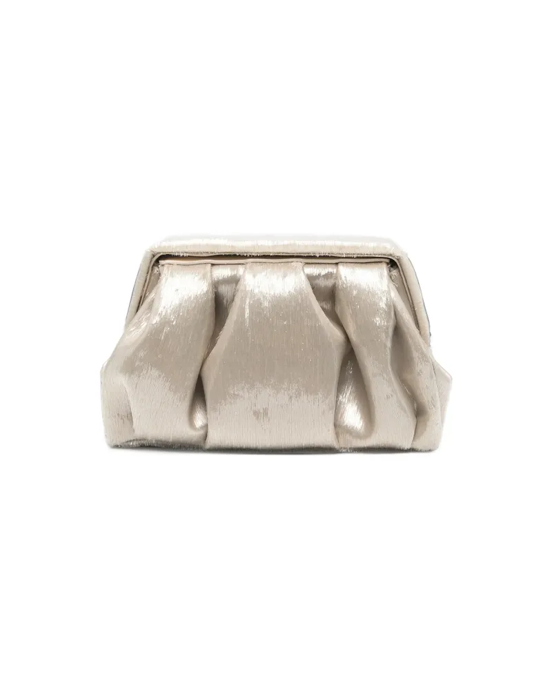 THEMOIRÈ Athena Ruched Shoulder Bag Neutrals