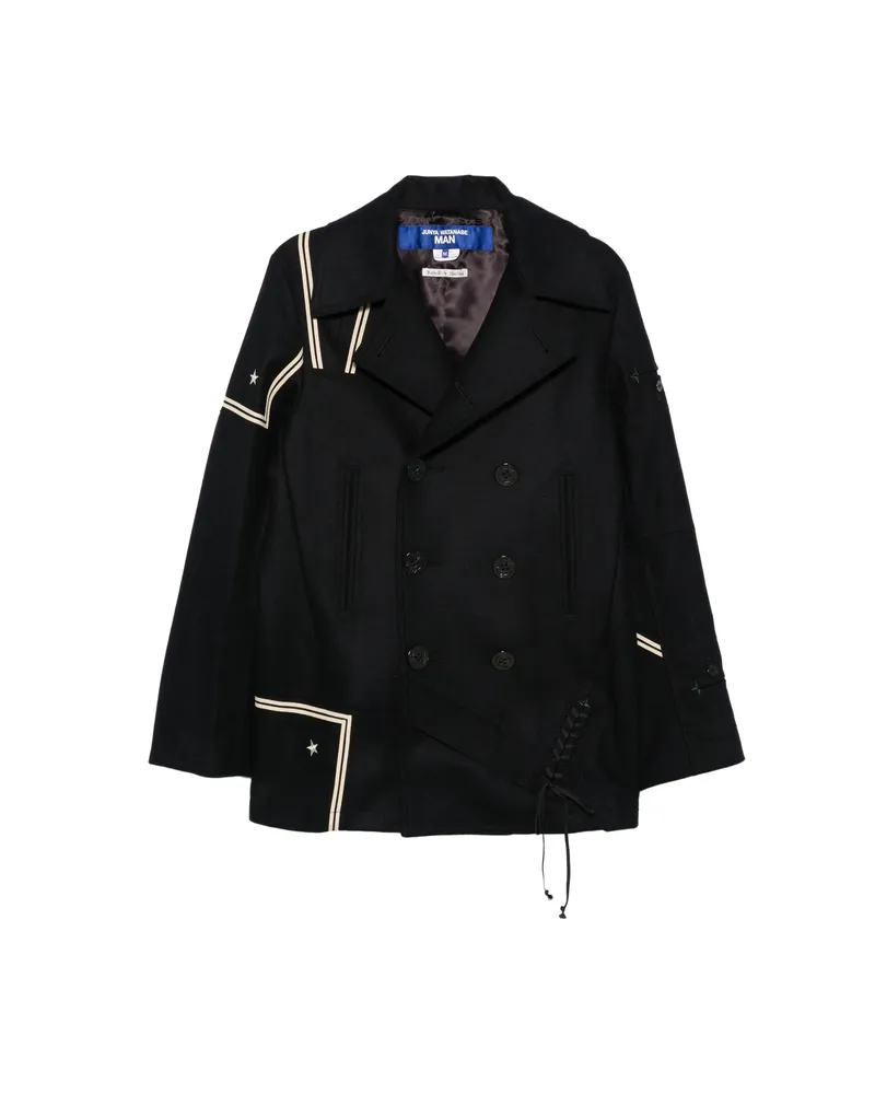 Junya Watanabe X Rebuild By Needles Patchwork Double-breasted Coat Blue