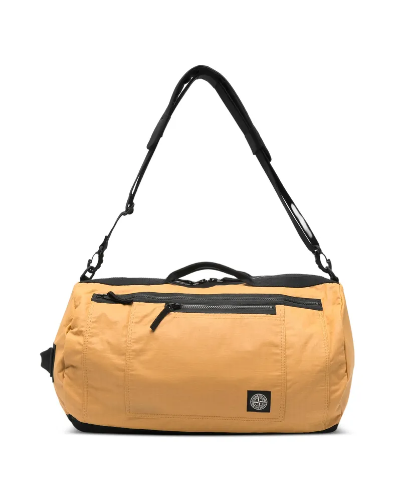 Stone Island Zip-fastening Front-pocket Duffle Bag Neutrals