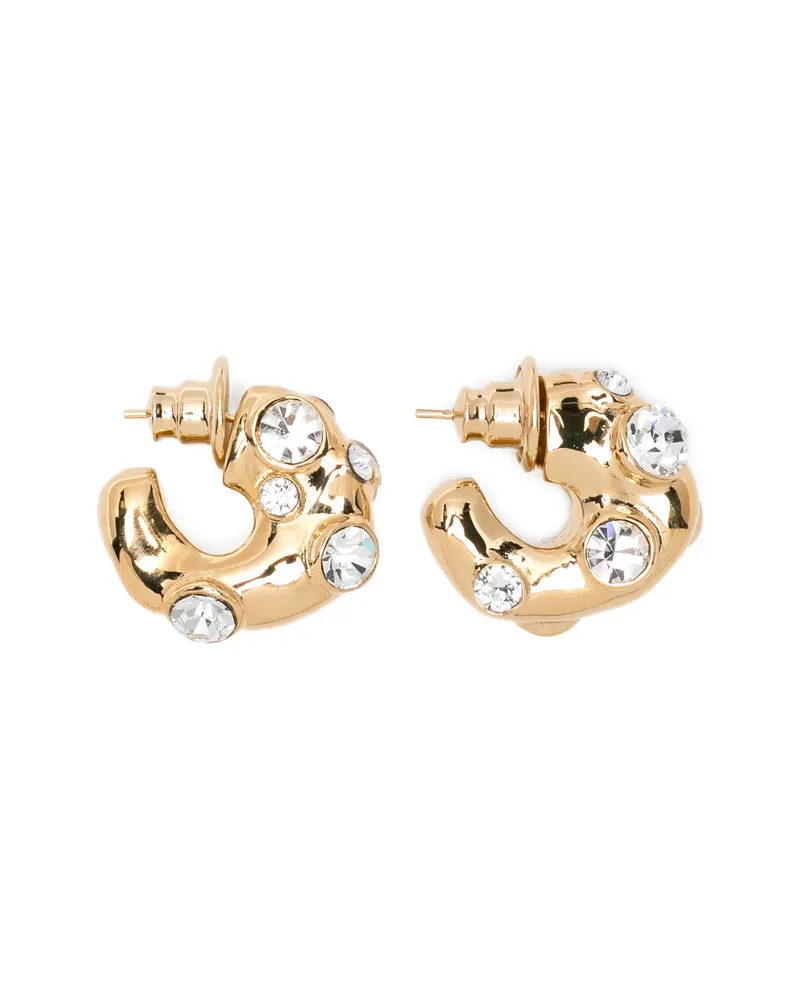 Dries van Noten Rhinestone-embellished Earrings Gold