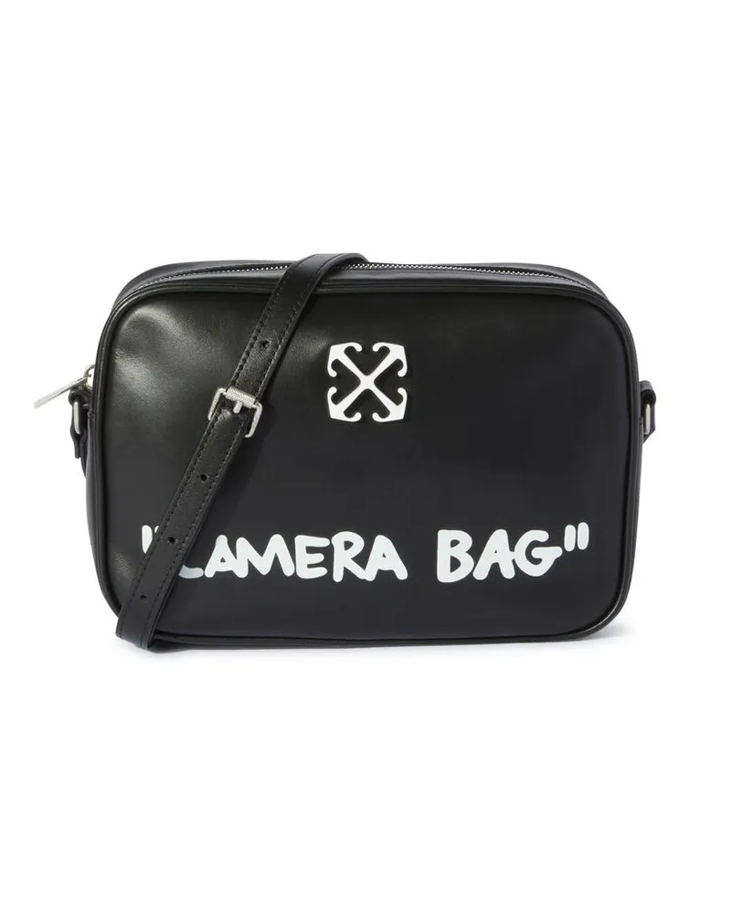 OFF-WHITE Medium Jitney Quote Shoulder Bag Black