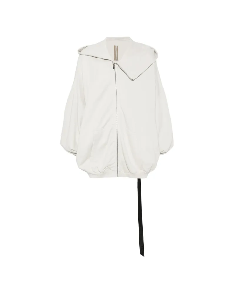 DRKSHDW by Rick Owens Mountain Hun Asymmetric-zip Hoodie Neutrals
